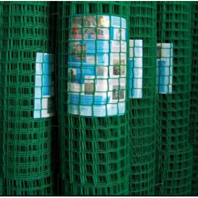 Заборная решетка пластиковая зеленая яч.: 55*58 мм Рулон 1,9х25м